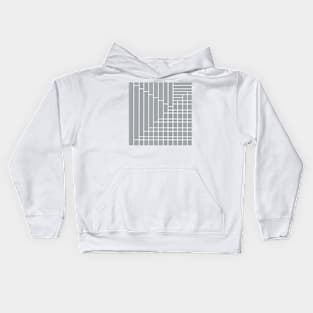 Fuzz Outline Grey Kids Hoodie